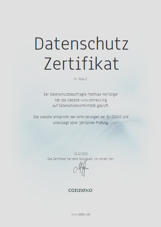 Datenschutz Zertifikat